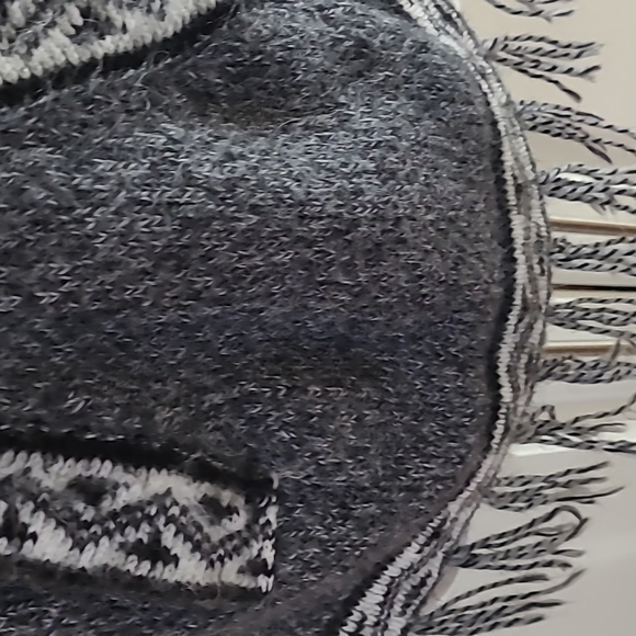 Grey Lace Up Hooded Sweater Knit Small Llama Alpaca S - Picture 4 of 6